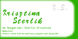 krisztina sterlik business card